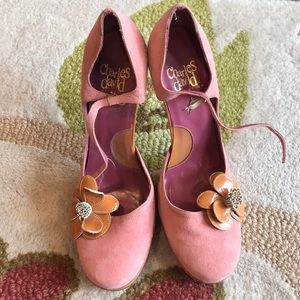 Charles David Pink Suede Mary Jane Heels!! 💥